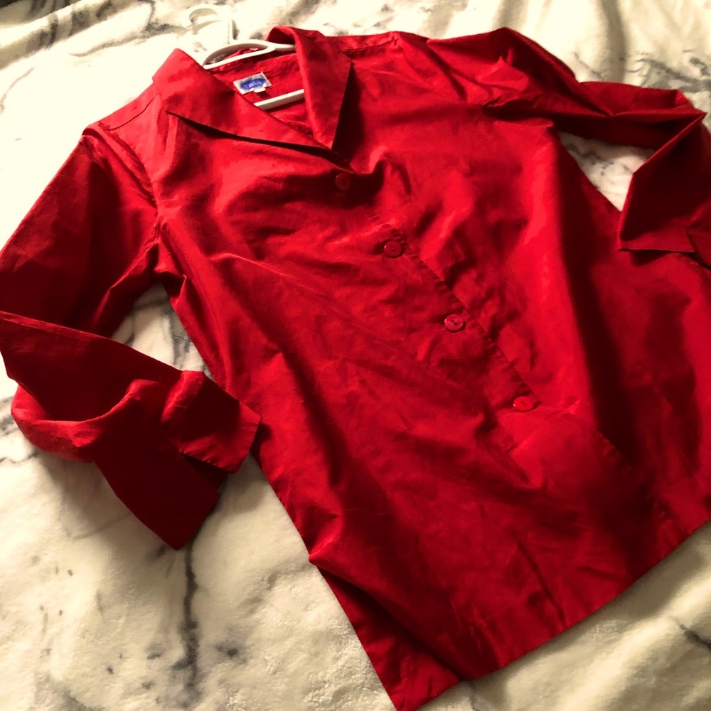 Tabi Red Silk lounge jacket